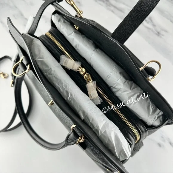 NWT COACH Mercer 30 Satchel Crossbody Bag Black - Picture 6 of 16